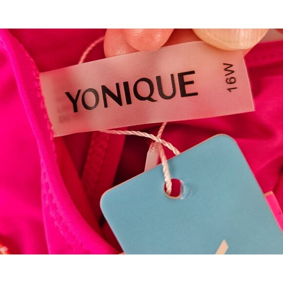 Yonique Womens Plus Size 16W Two-Piece Bikini High-Waisted Swimsuit Zigzag Sexy - Picture 11 of 11